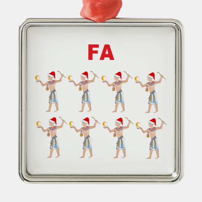 Fa Ra Ra Ra Ra Metal Ornament (Front)