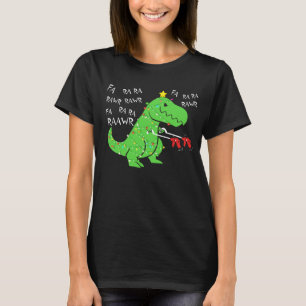 Fa Ra Ra Ra Rawr Christmas Funny Dinosaur With Xma T-Shirt