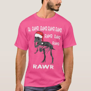 Fa Rawr Rawr Funny T-Rex Dinosaur Christmas Ugly T-Shirt