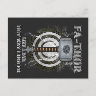 Fa-Thor Like A Dad But Way Cooler Father's Day Postcard