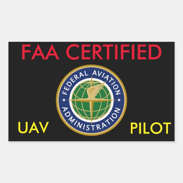 FAA CERTIFIED DRONE STICKER (Front)