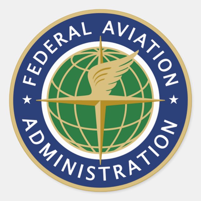 FAA federal aviation administration Classic Round Sticker (Front)