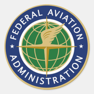 FAA FEDERAL AVIATION CLASSIC ROUND STICKER