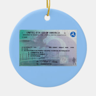 FAA Pilot Ceramic Ornament