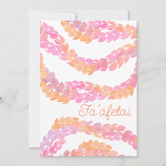 Fa'afetai Thank You Card (Front)