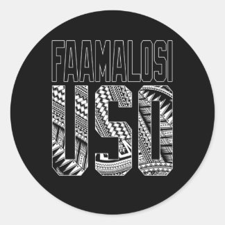 Faamalosi Uso Samoan Classic Round Sticker