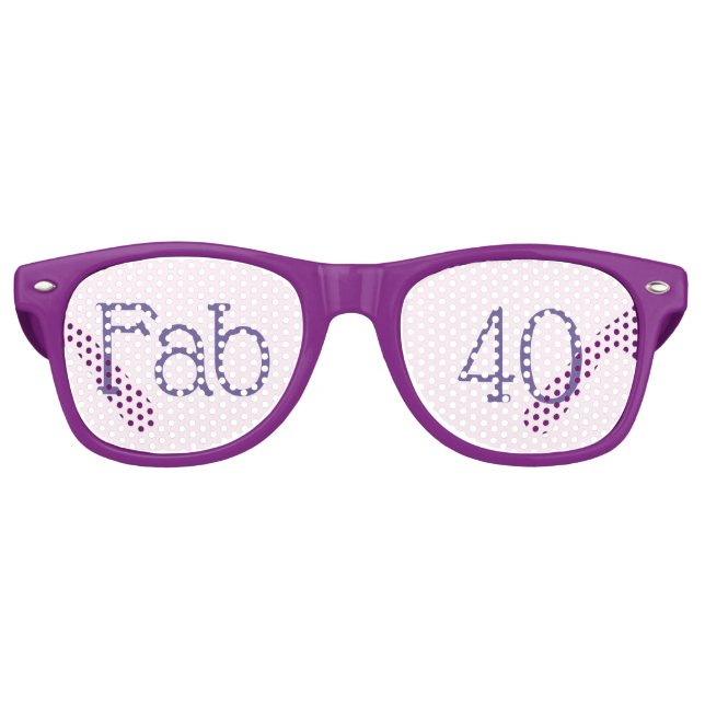  Fab 40th birthday Purple Retro Sunglass Retro Sunglasses (Front)