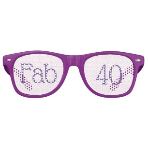  Fab 40th birthday Purple Retro Sunglass Sunglasses