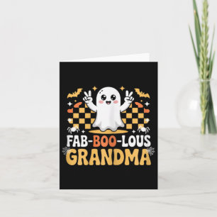 Fab-boo-lous Grandma Cute Ghost Halloween Mum Card