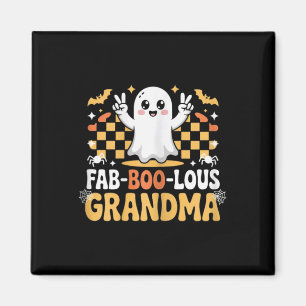 Fab-boo-lous Grandma Cute Ghost Halloween Mum Magnet