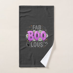Fab Boo Lous Halloween Ghost Design_1 Hand Towel