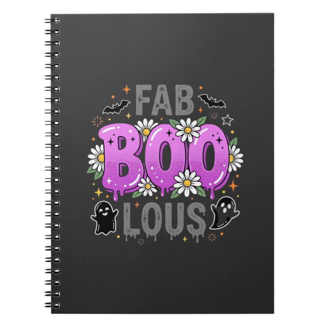 Fab Boo Lous Halloween Ghost Design_1 Notebook (Front)