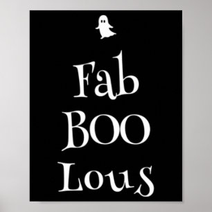 Fab Boo Lous Halloween Ghost Poster