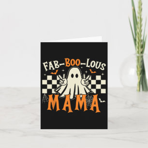 Fab Boo Lous Mama Retro Ghost Spooky Mama Hallowee Card