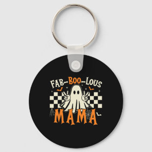 Fab Boo Lous Mama Retro Ghost Spooky Mama Hallowee Key Ring