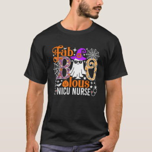 Fab Boo Lous Nicu Nurse Funny Halloween Costume T-Shirt