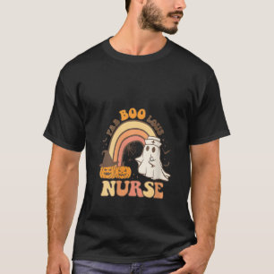 Fab Boo Lous Nurse Cute Ghost Nursing Rainbow Hall T-Shirt
