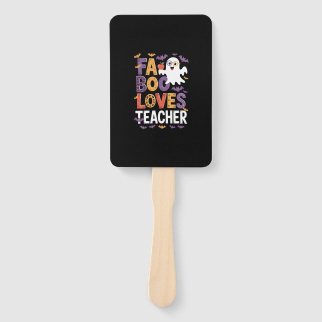 Fab Boo Lous Retro Halloween Hand Fan (Front)