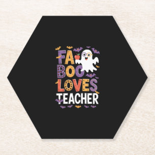Fab Boo Lous Retro Halloween Paper Coaster