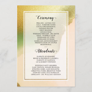 Fab Chartreuse 🤵 Bold & Stylish Budget Wedding Program