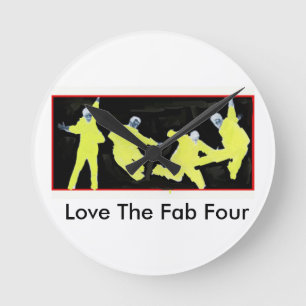 Fab Four Love Round Clock
