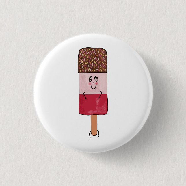 Fab popsicle, ice lolly theme 3 cm round badge (Front)