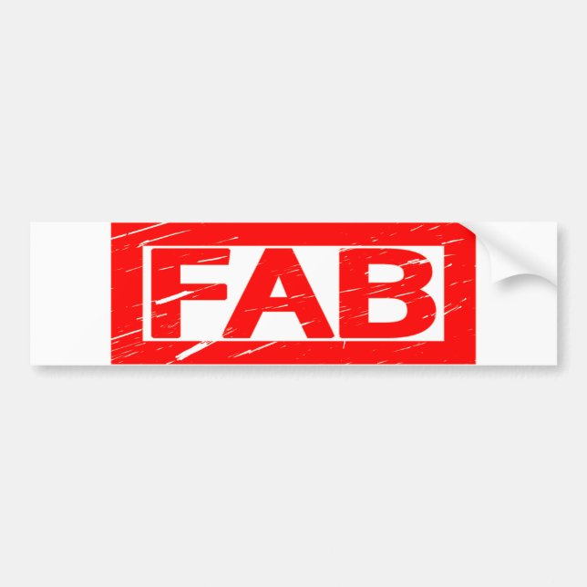 Fab Stamp Bumper Sticker (Front)