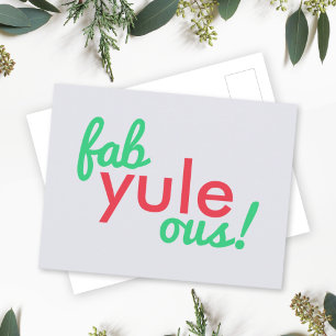 Fab Yule Ous   Fabulous Christmas Stylish Fun Fab Postcard