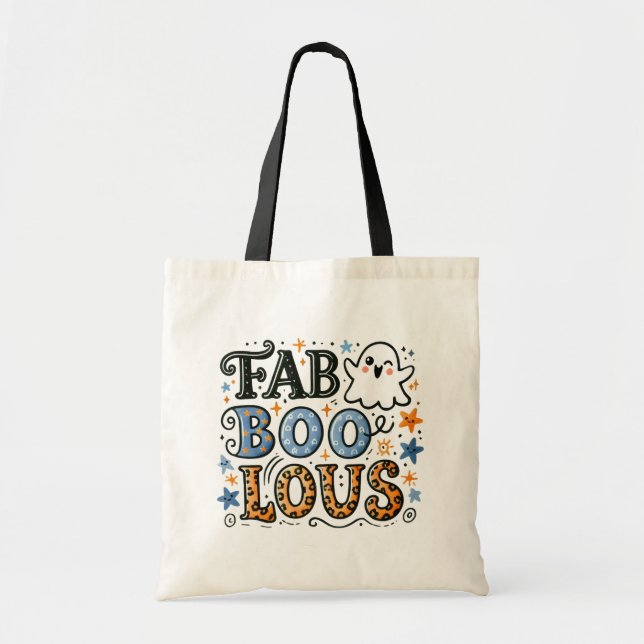 FabBOOlous – Ghosts with Glam Tote Bag (Front)