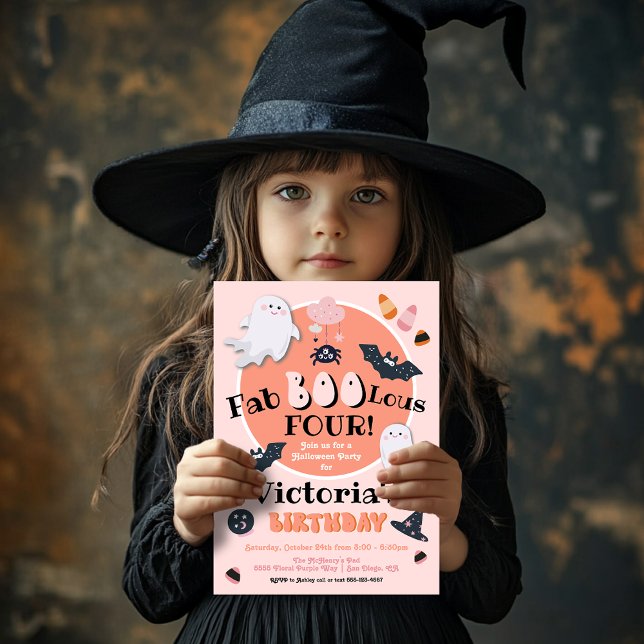 FabBOOlous Little Boo Halloween Birthday Party Invitation (Creator Uploaded)