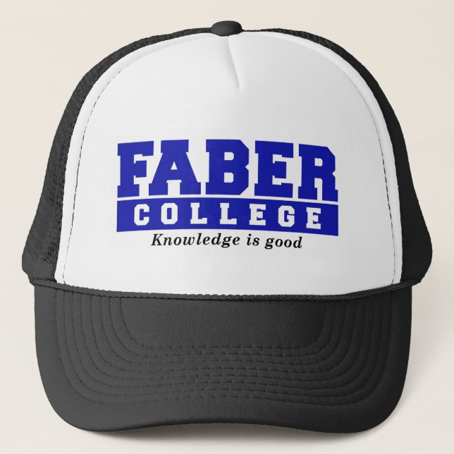 Faber College Knowledge Is Good Trucker Hat (Front)