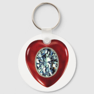 Faberge Heart basic button key chain