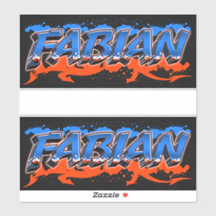 Fabian Vorname Name Graffiti Aufkleber Sticker