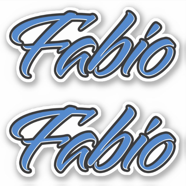 Fabio name blue sticker sticker embroiderset (Front)