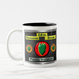 Fabled 24th Mechanised Infantry Division Two-Tone Coffee Mug