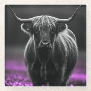 Fabled Highland Herd Glass Coaster