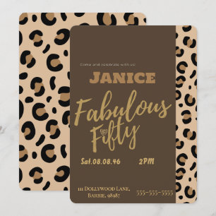 Fabolous Cheetah 50th  Invitation