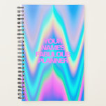 Fabolous neon holographic unicorn pink name planner<br><div class="desc">Easily personalise this colourful fabulous planner on Holographic Rainbow Pastel Wave abstract design featuring Unicorn aesthetic with a modern and cute touch of fairy. Add your name,  choose font,  change size and position,  add clipart,  photos and shapes,  chills and be fabulous.</div>