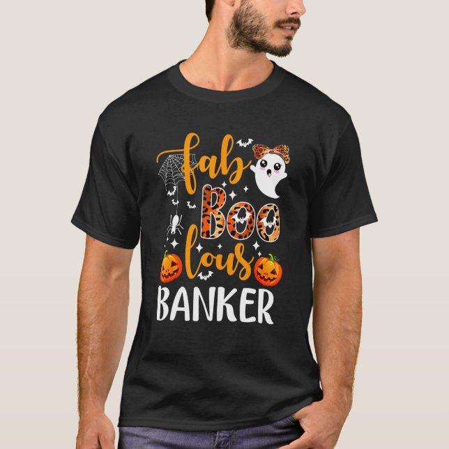 Faboolous Banker Halloween Costume Banker Teller C T-Shirt (Front)