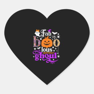 Faboolous Birthday Ghoul Shirt Funny Boo Pumpkin H Heart Sticker