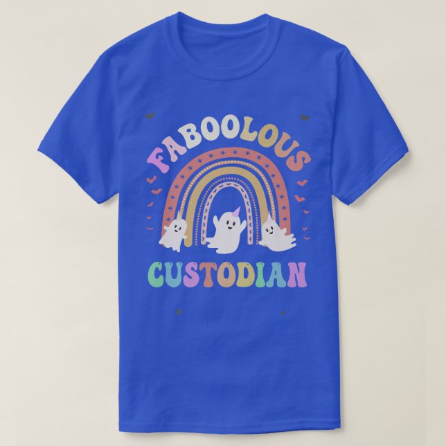FABOOLOUS CUSTODIAN Costume This Is My Spooky Vibe T-Shirt (Design Front)