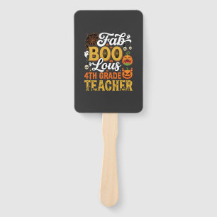 Faboolous Halloween 4th Grade Teacher Hand Fan