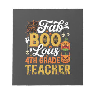 Faboolous Halloween 4th Grade Teacher Notepad