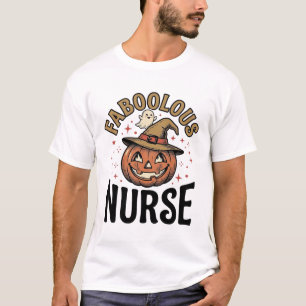 Faboolous Nurse Halloween Pumpkin Vintage Shirt De