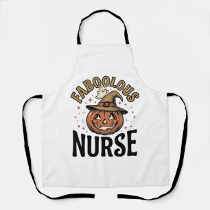 Faboolous Nurse Halloween Pumpkin Vintage Shirt De Apron