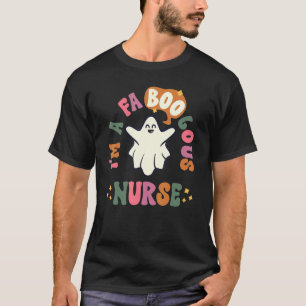 Faboolous Nurse Halloween RN Vintage Retro Ghost H T-Shirt