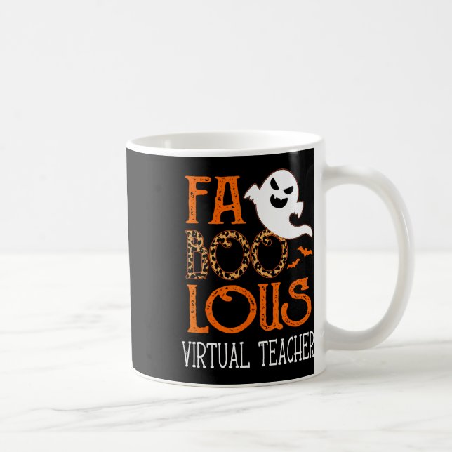Faboolous Virtual Teacher On Halloween Party Funny Coffee Mug (Right)