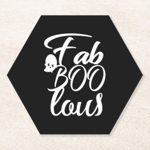 Faboolous Womens Halloween Cute Ghost Gift Paper Coaster