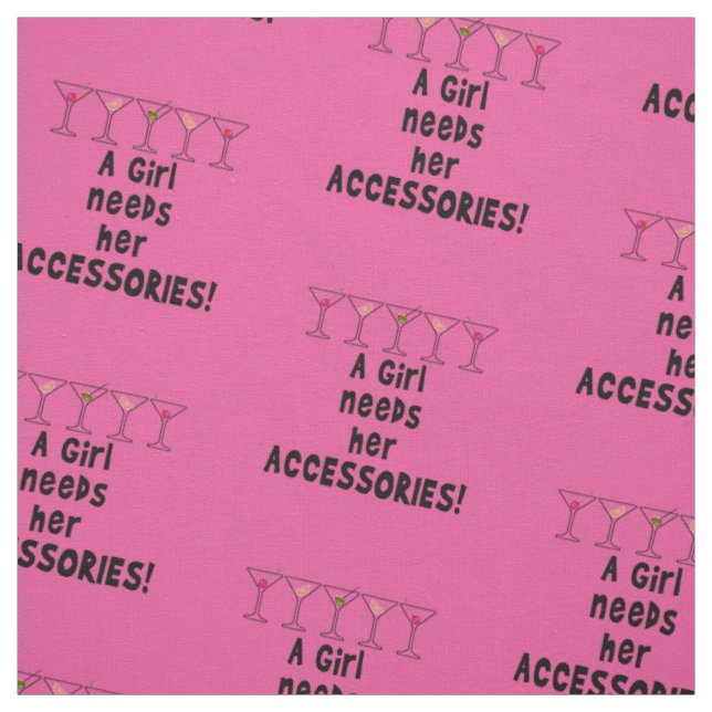 FABRIC - A GIRL NEEDS HER ACCESSORIES (Swatch)