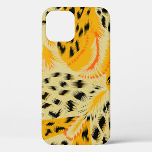 fabric abstract mixed animal skin texture backgrou iPhone 12 case